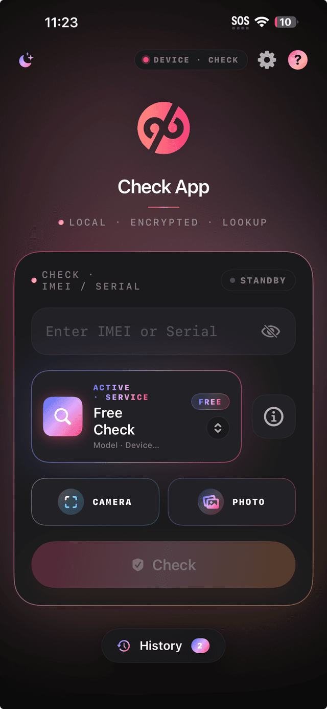 96 Check App device report